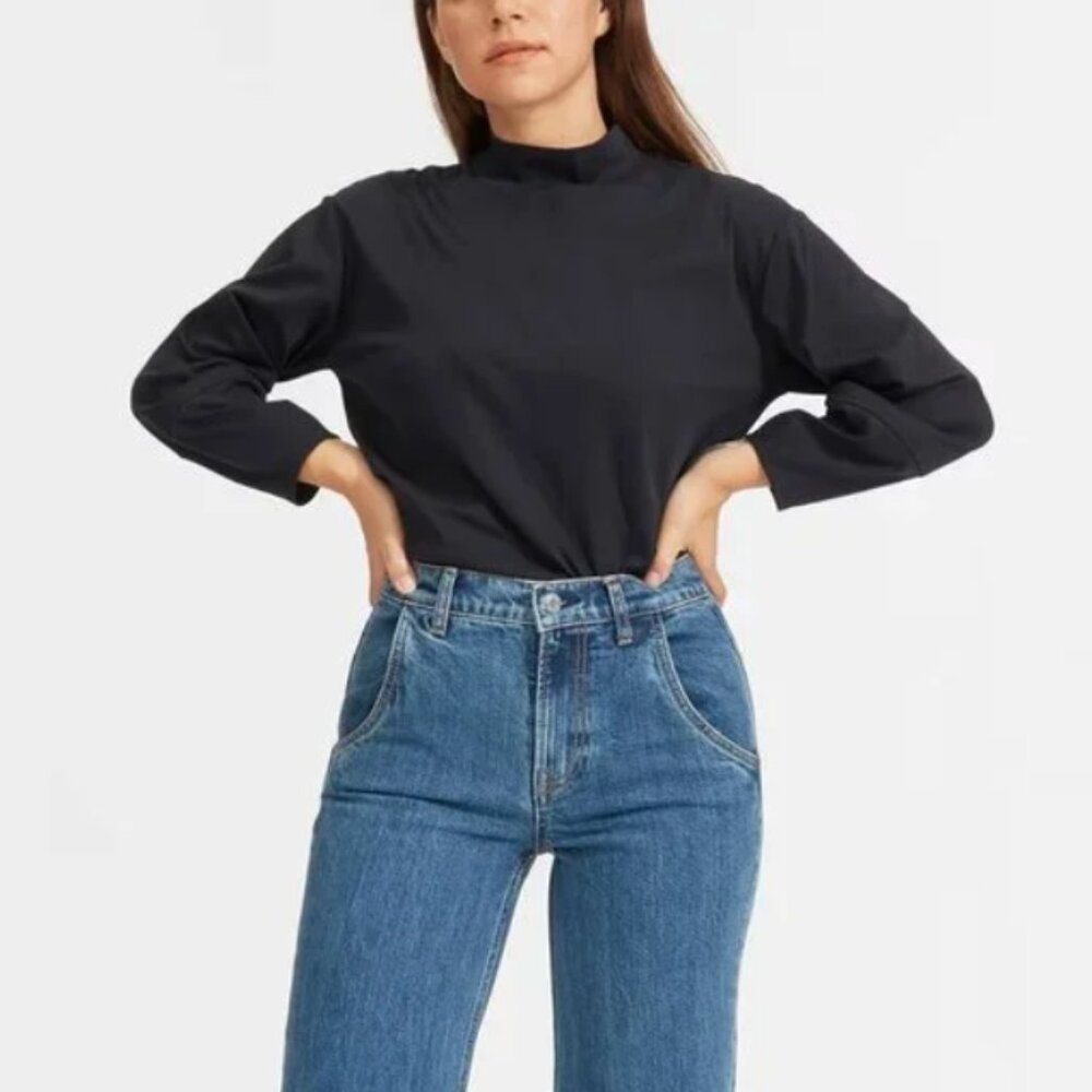 Everlane The Luxe Cotton Mockneck Tee